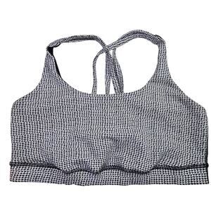 Lululemon Athletica Houndstooth Print‎ Energy Bra Women's Size 12